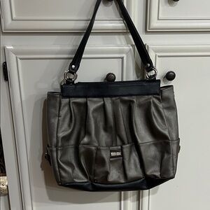 Miche Black and Dark Silver Gray Shoulder Bag